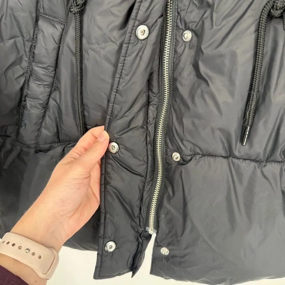 ABERCROMBIE & FITCH Air Cloud Hooded Puffer Parka Jacket Black Women Size M